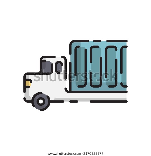 Cute White Truck Car\
Head Flat Design Cartoon for Shirt, Poster, Gift Card, Cover, Logo,\
Sticker and Icon.