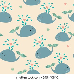 Cute whole seamless pattern, illustration