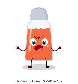 cute why expression of chili powder cartoon character
