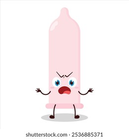 cute why expression of condom character