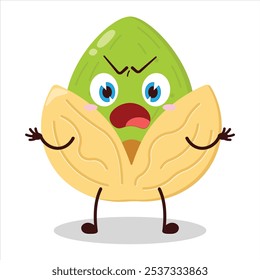 cute why expression of pistachio character