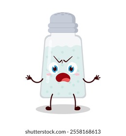 cute why expression of salt cartoon character
