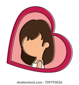 cute wife with heart