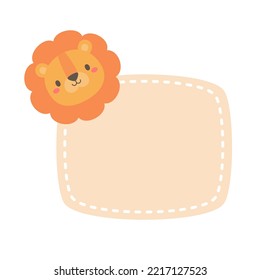 cute wild animal cartoon text frame for decorating schedule notebook