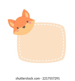 cute wild animal cartoon text frame for decorating schedule notebook
