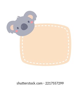cute wild animal cartoon text frame for decorating schedule notebook