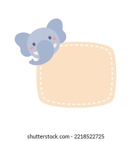 cute wild animal cartoon text frame for decorating schedule notebook