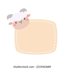 cute wild animal cartoon text frame for decorating schedule notebook