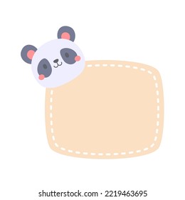 cute wild animal cartoon text frame for decorating schedule notebook