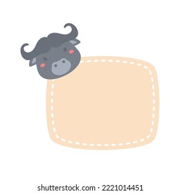 cute wild animal cartoon text frame for decorating schedule notebook