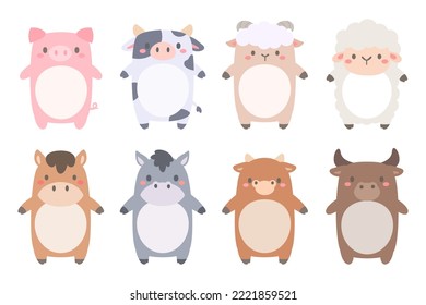 cute wild animal cartoon text frame for decorating schedule notebook