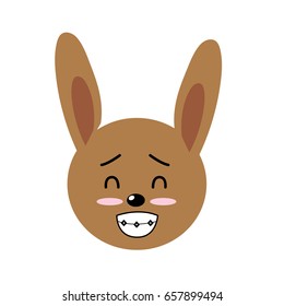 cute wild animal face with expression