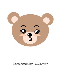 cute wild animal face with expression
