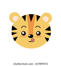 cute wild animal face with expression