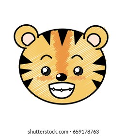 cute wild animal face with expression
