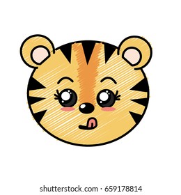 cute wild animal face with expression