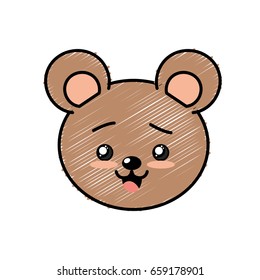 cute wild animal face with expression