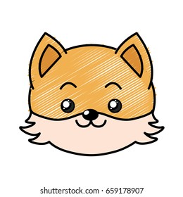 cute wild animal face with expression