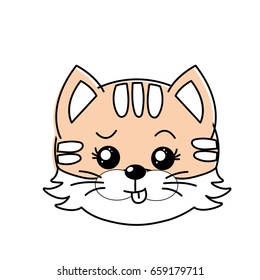 cute wild animal face with expression