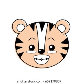 cute wild animal face with expression