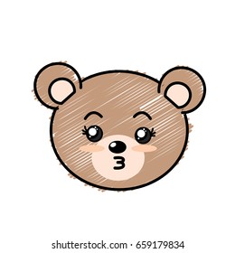 cute wild animal face with expression