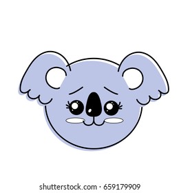 cute wild animal face with expression