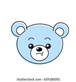 cute wild animal face with expression