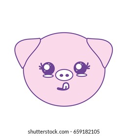 cute wild animal face with expression