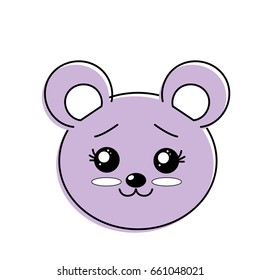 cute wild animal face with expression