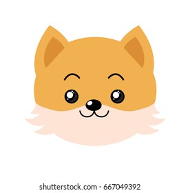cute wild animal face with expression