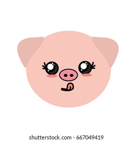 cute wild animal face with expression