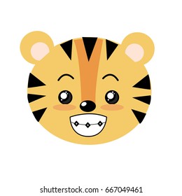 cute wild animal face with expression