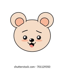 cute wild animal face with expression