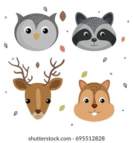 cute wild animal nature fauna set image
