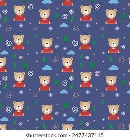 Cute wild animals set. vector illustration