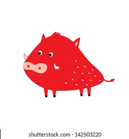 cute wild boar