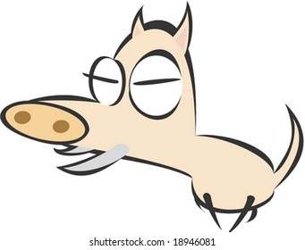 Cute Wild Boar Character isolated on white background