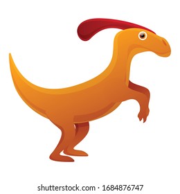 Cute wild dinosaur icon. Cartoon of cute wild dinosaur vector icon for web design isolated on white background