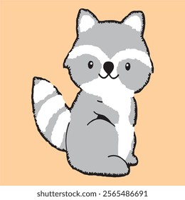 cute wild Fox illustrator vector