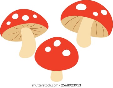 Cute Wild Mushroom Vector Stock Illustration