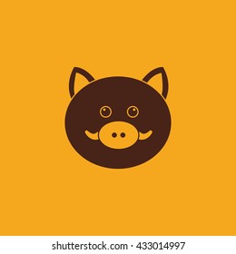 Cute wild pig Face
