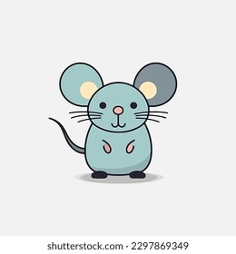 Cute Wild Rat Vector Illustration