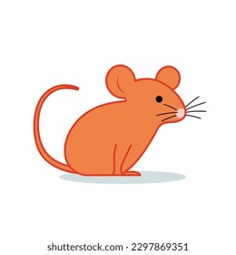 Cute Wild Rat Vector Illustration