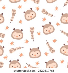 Cute wild woodland animals vector illustration. vector design for baby girls and boys, seamless pattern design, graphic and pattern design set for kids and babies.