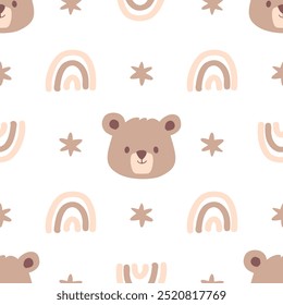 Cute wild woodland animals vector illustration. vector design for baby girls and boys, seamless pattern design, graphic and pattern design set for kids and babies.