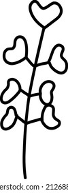 Cute wildflower on a white background