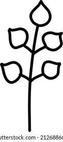 Flor silvestre cúpula sobre un fondo blanco