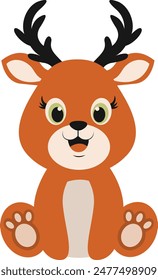 Cute Wildlife Animal Characters. Vector Illustration in Cartoon Style.