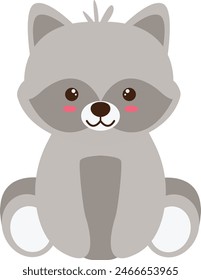 Cute Wildlife Diversity Character. Isolated Vector Illustration.