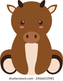 Cute Wildlife Diversity Character. Isolated Vector Illustration.